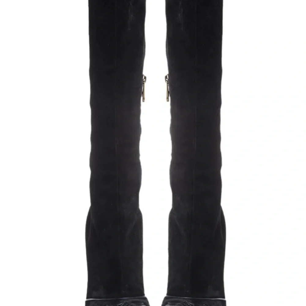 Marc Jacobs SEXY STYLISH black suede knee high heel boots 8 - Picture 3 of 7
